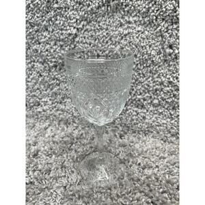 1 Luminarc Antique Clear Water Goblets Cut Glass Stemware Cristal Durand